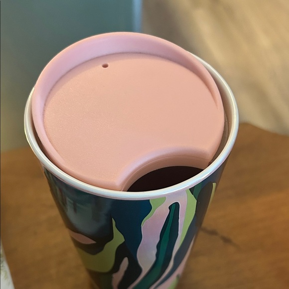 Starbucks Ceramic Pink and Green Tumbler - Picture 2 of 4